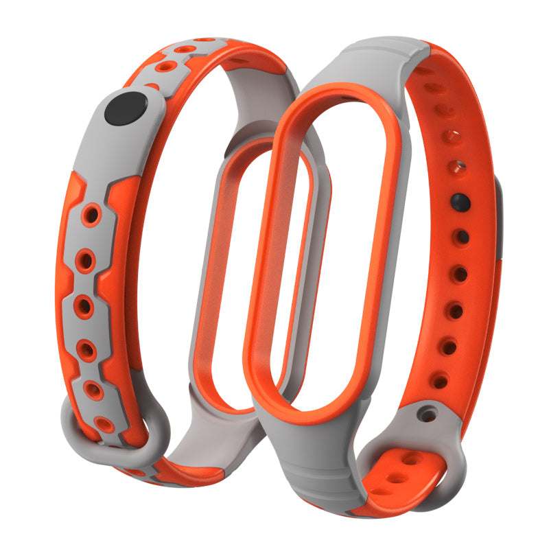Bi-color Silicone Smart Watch Band Bracelet Wrist Strap Replacement for Xiaomi Mi Band 6 Bi-color Silicone Smart Watch Band Bracelet Wrist Strap Replacement for Xiaomi Mi Band 6